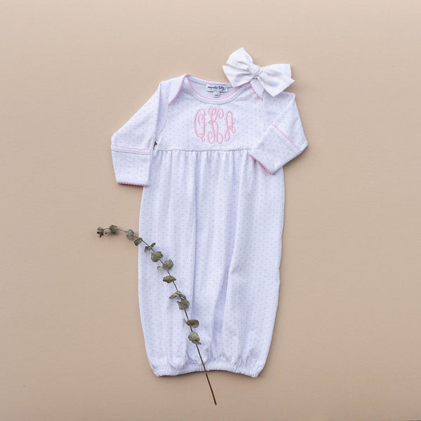 Monogrammed newborn outlet gowns