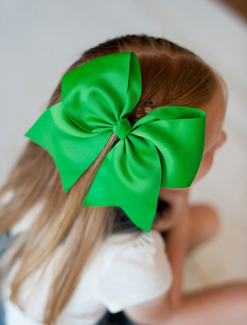 Green Hair Cheer Bow