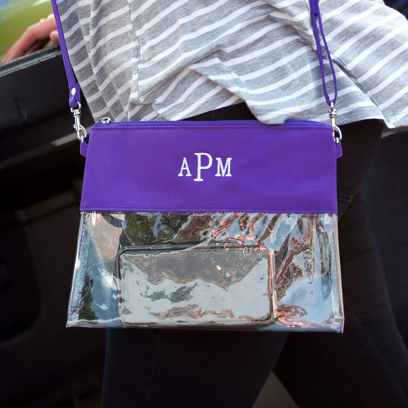 Purple Clear Zip Pouch