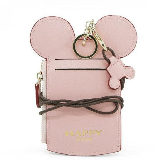 Minnie Mouse Handmade Designer Style Keyring Faux Leather Bag 