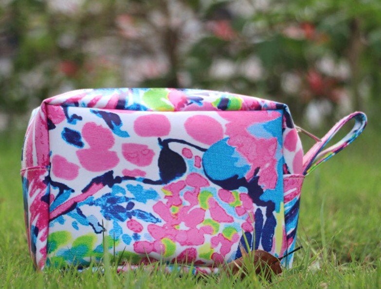 Monogrammed Lilly Inspired Cosmetic Bag | Monogrammed Makeup Bag | Monogrammed Gift | Monogrammed Bag