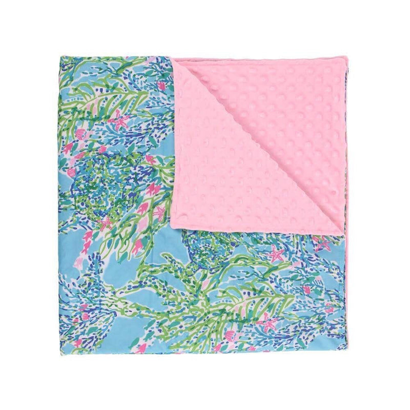 Monogrammed Lilly Pulitzer Inspired Floral Baby Blanket