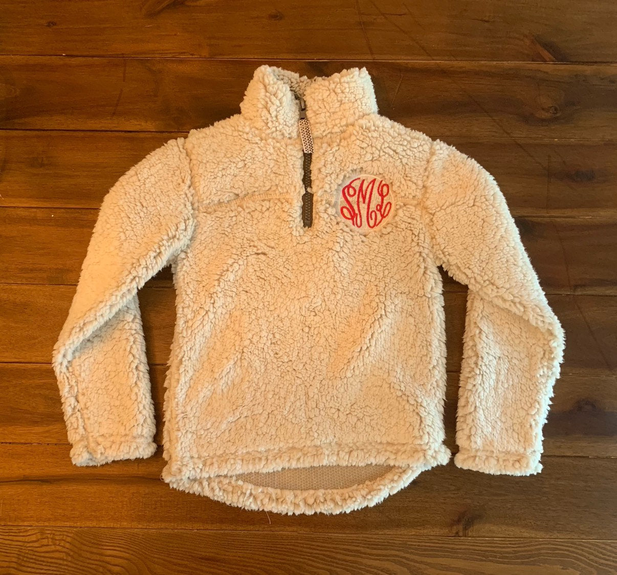 SALE Monogrammed Youth Toddler 1/4 Zip Sherpa Girls Monogrammed
