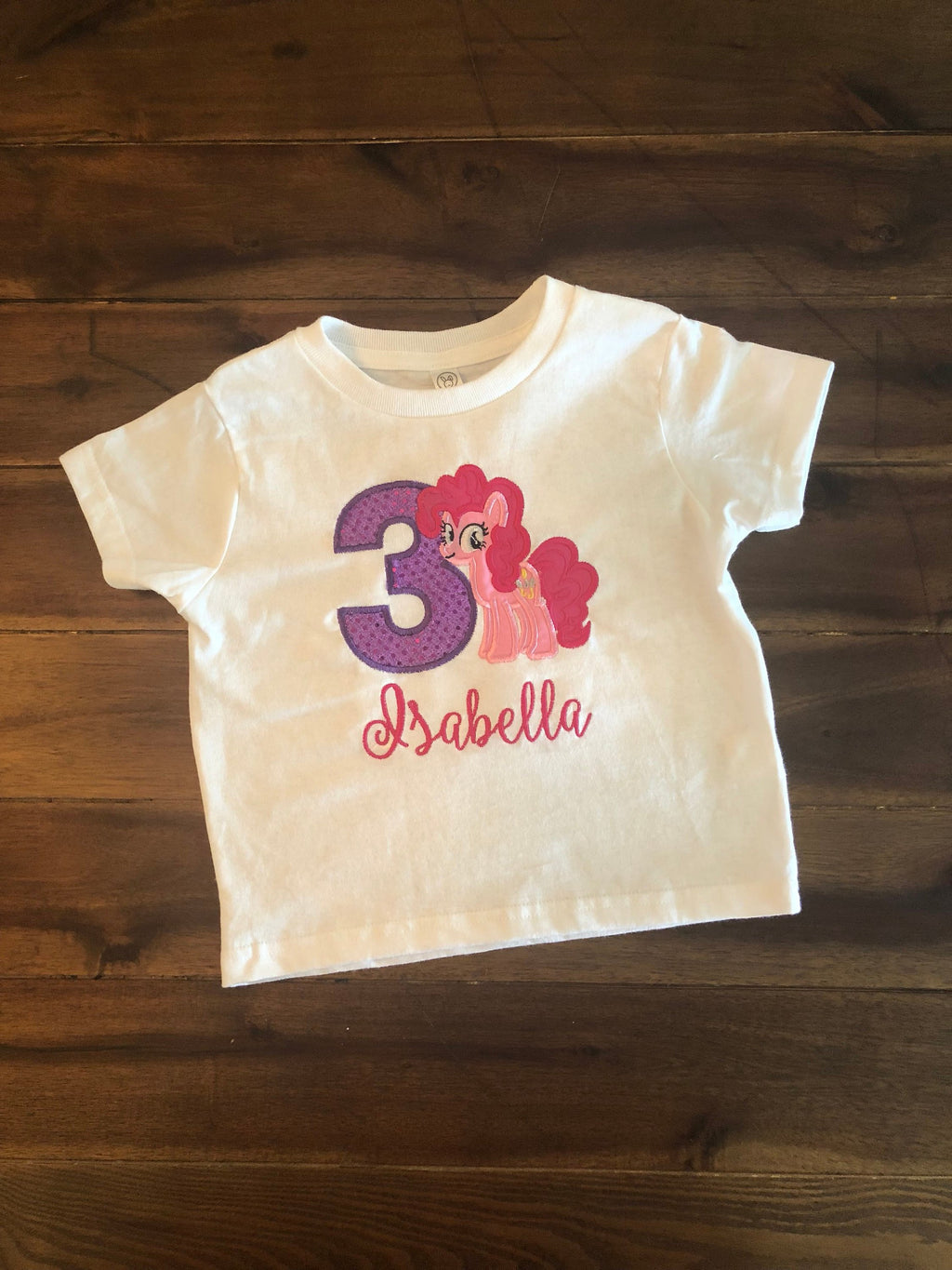 My Little Pony Birthday Appliqu̩ Shirt | Pinkie Pie Birthday Shirt | Custom Birthday Shirt |