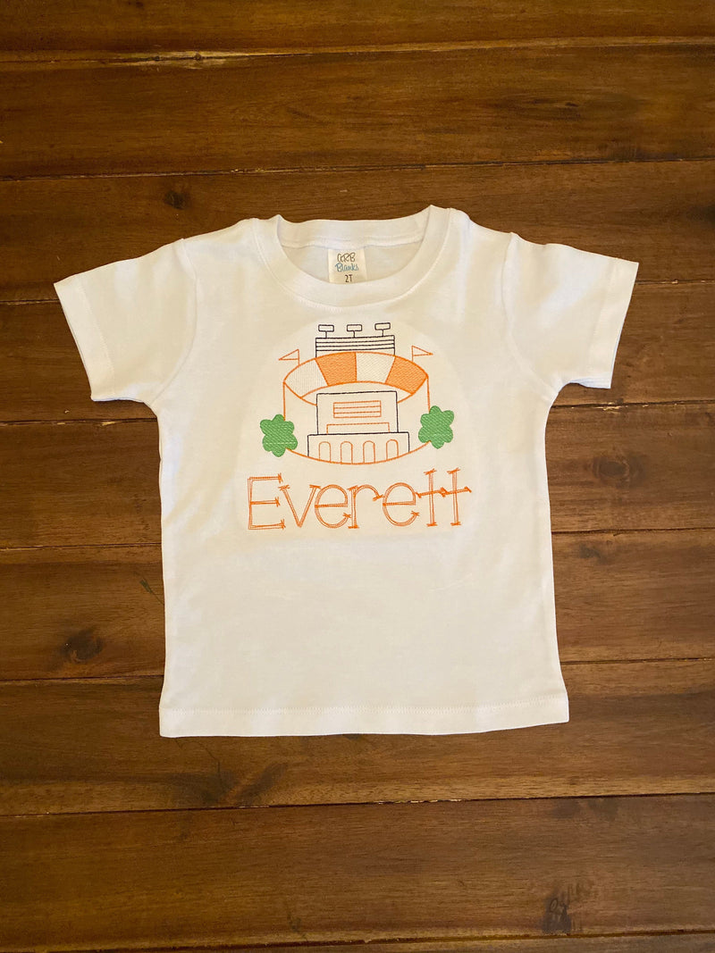 Tennessee Stadium Embroidered Shirt | Vintage Stitch Embroidered Football Stadium Shirt | Boy Girl Tennessee Shirt Top
