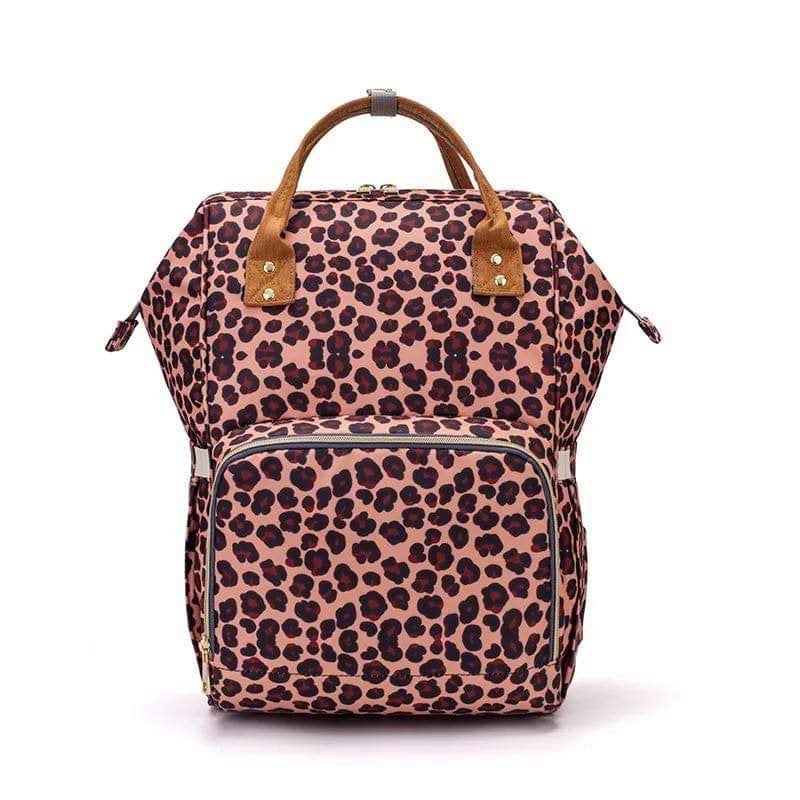 Monogrammed Leopard Diaper Bag Backpack