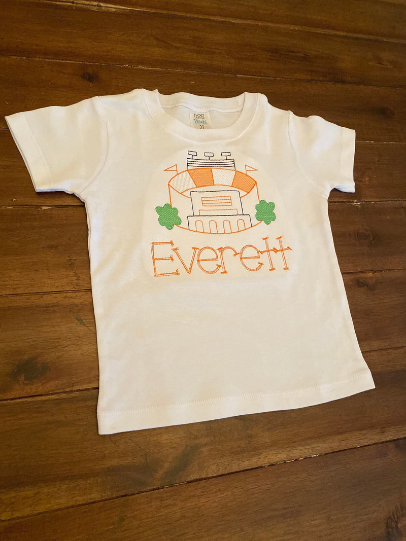 Tennessee Stadium Embroidered Shirt | Vintage Stitch Embroidered Football Stadium Shirt | Boy Girl Tennessee Shirt Top