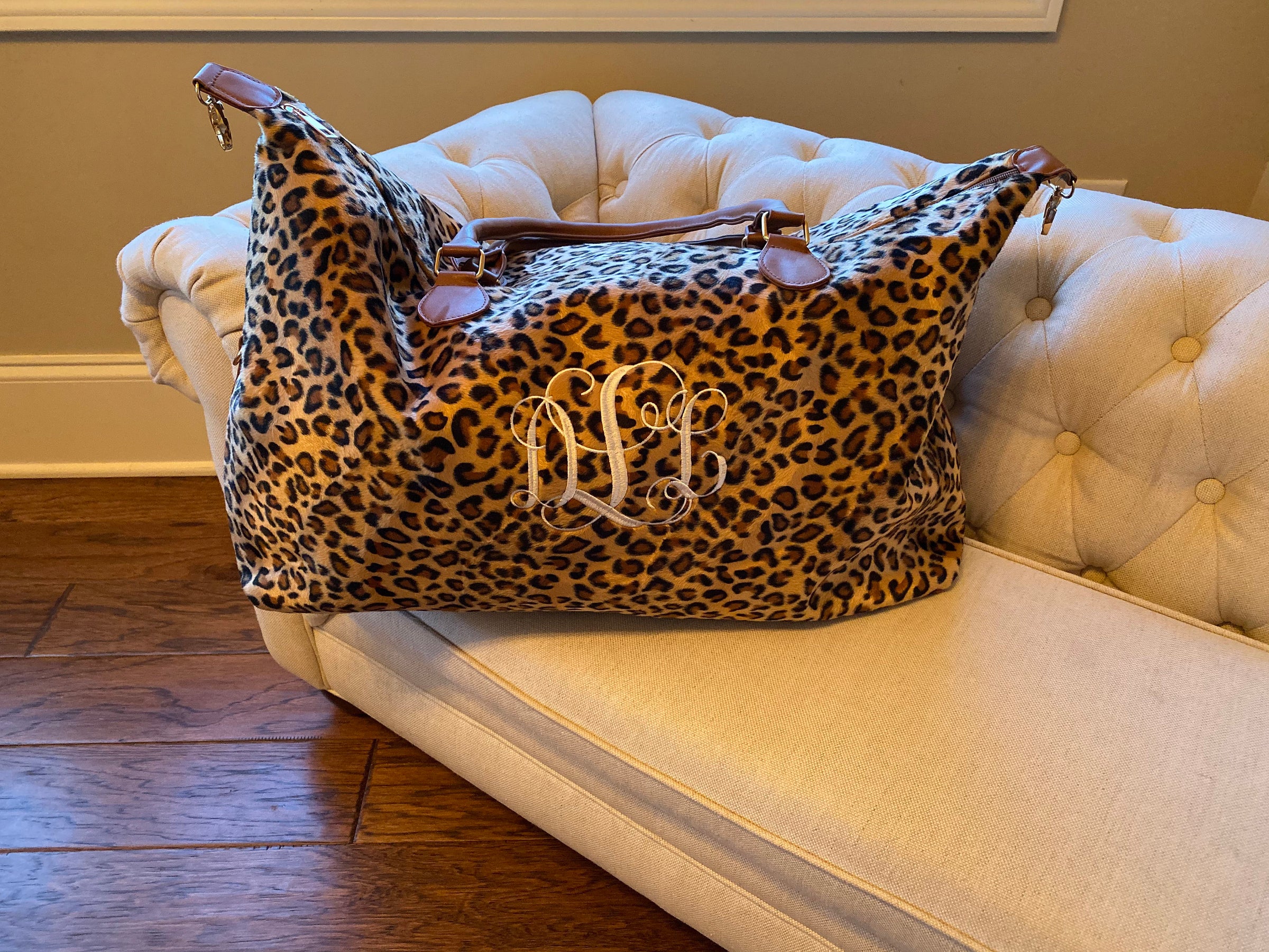 Personalized Leopard Weekender Duffle Bag – Gifts Happen Here