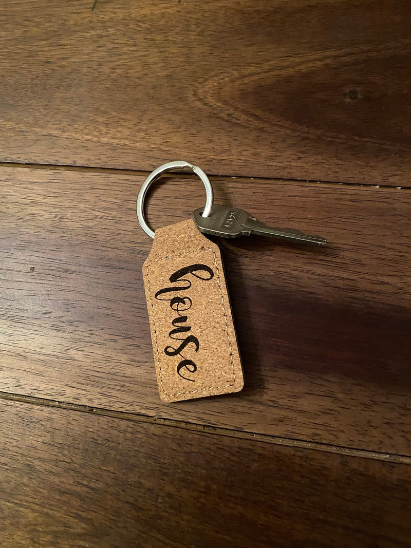 Monogrammed Cork Keychain | Personalized Cork Keychain | Monogrammed Gift | Birthday Gift