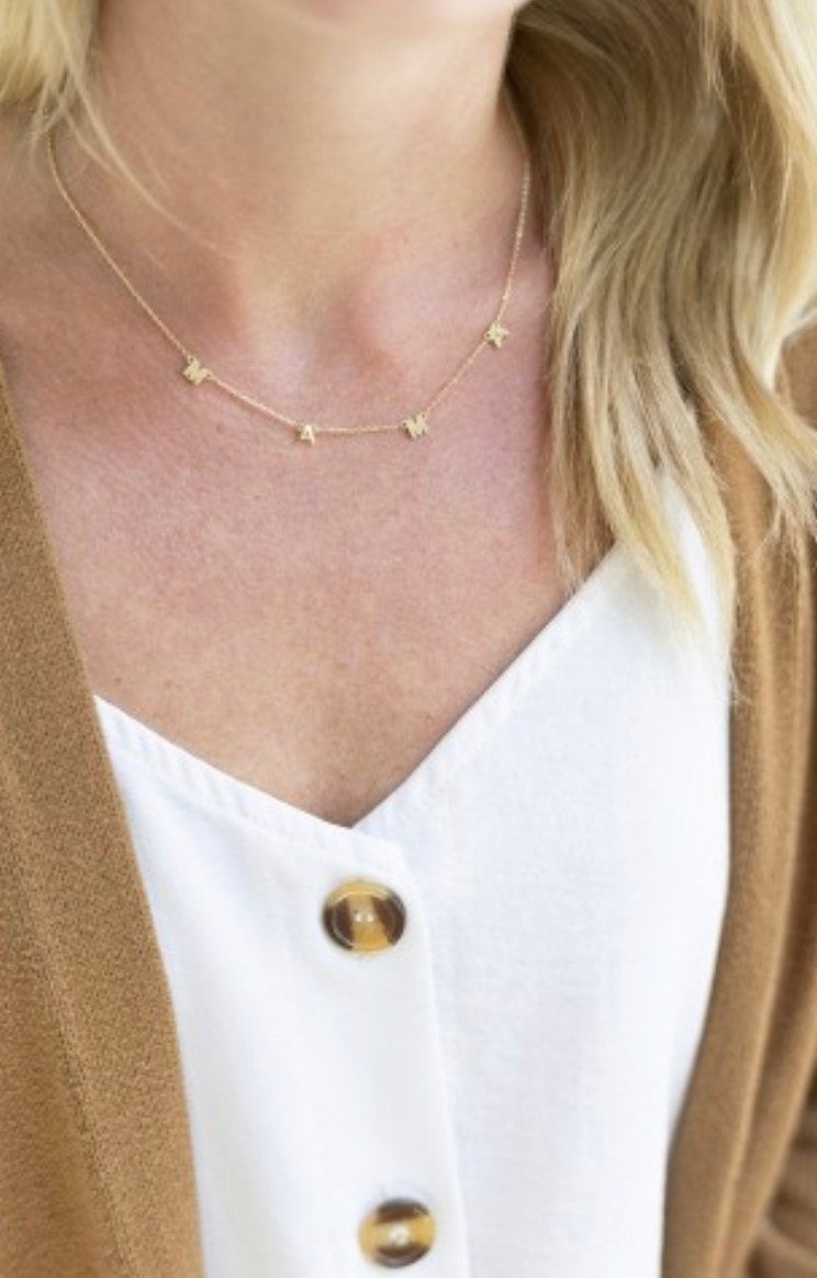 Gold Dainty Simple MAMA Necklace I Mother's Day Gift Word Necklace