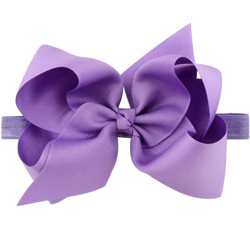 Add on Bow, Bow on Thin Headband, Baby Girl Bow, Large Bow for Baby