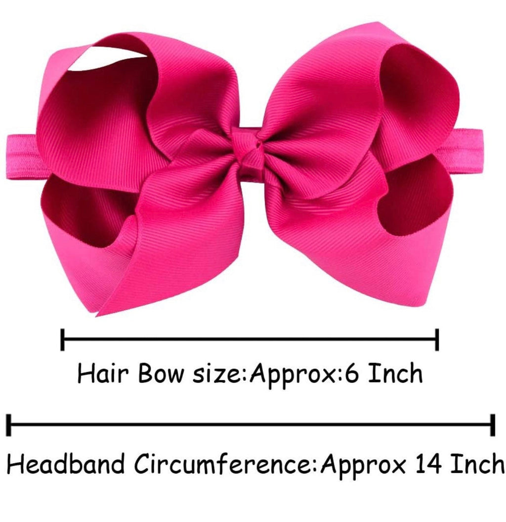 Add on Bow, Bow on Thin Headband, Baby Girl Bow, Large Bow for Baby
