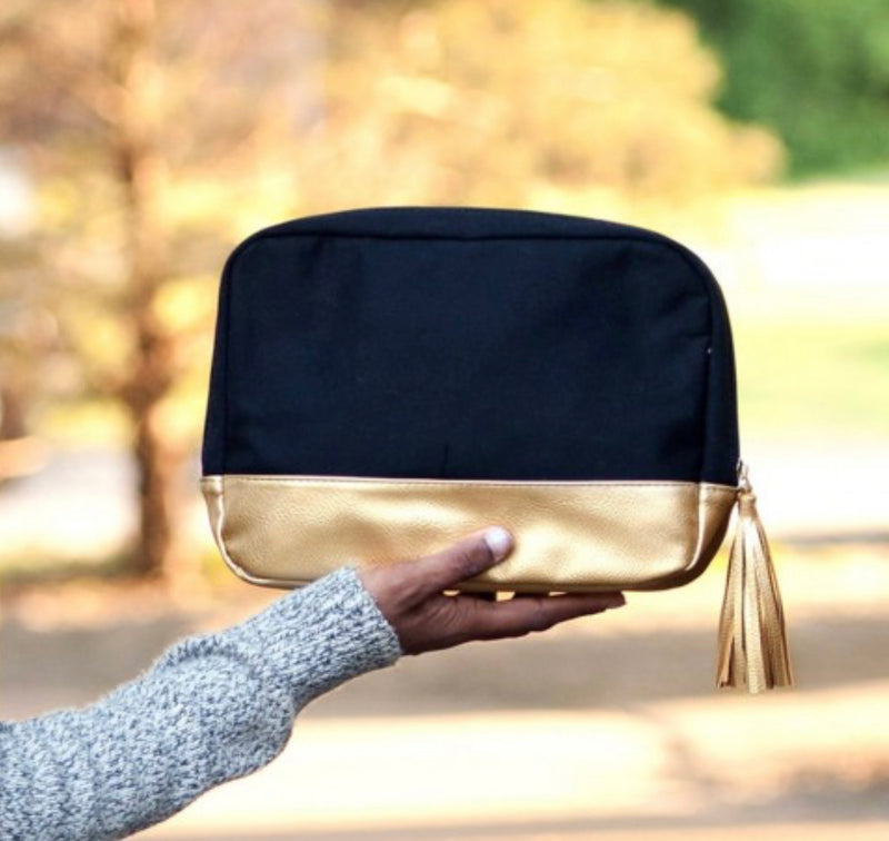 Black Tassel Cosmetic Bag